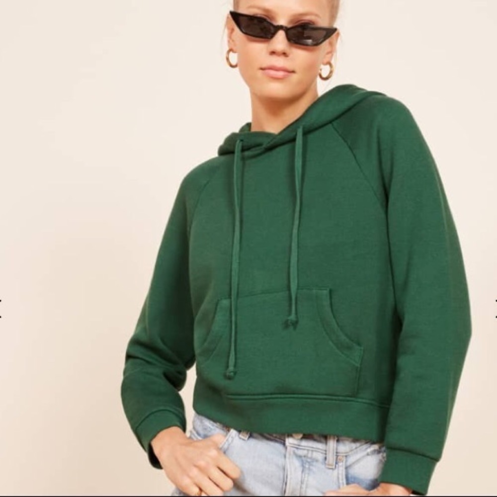 Reformation Coronado Hoodie in Green XS